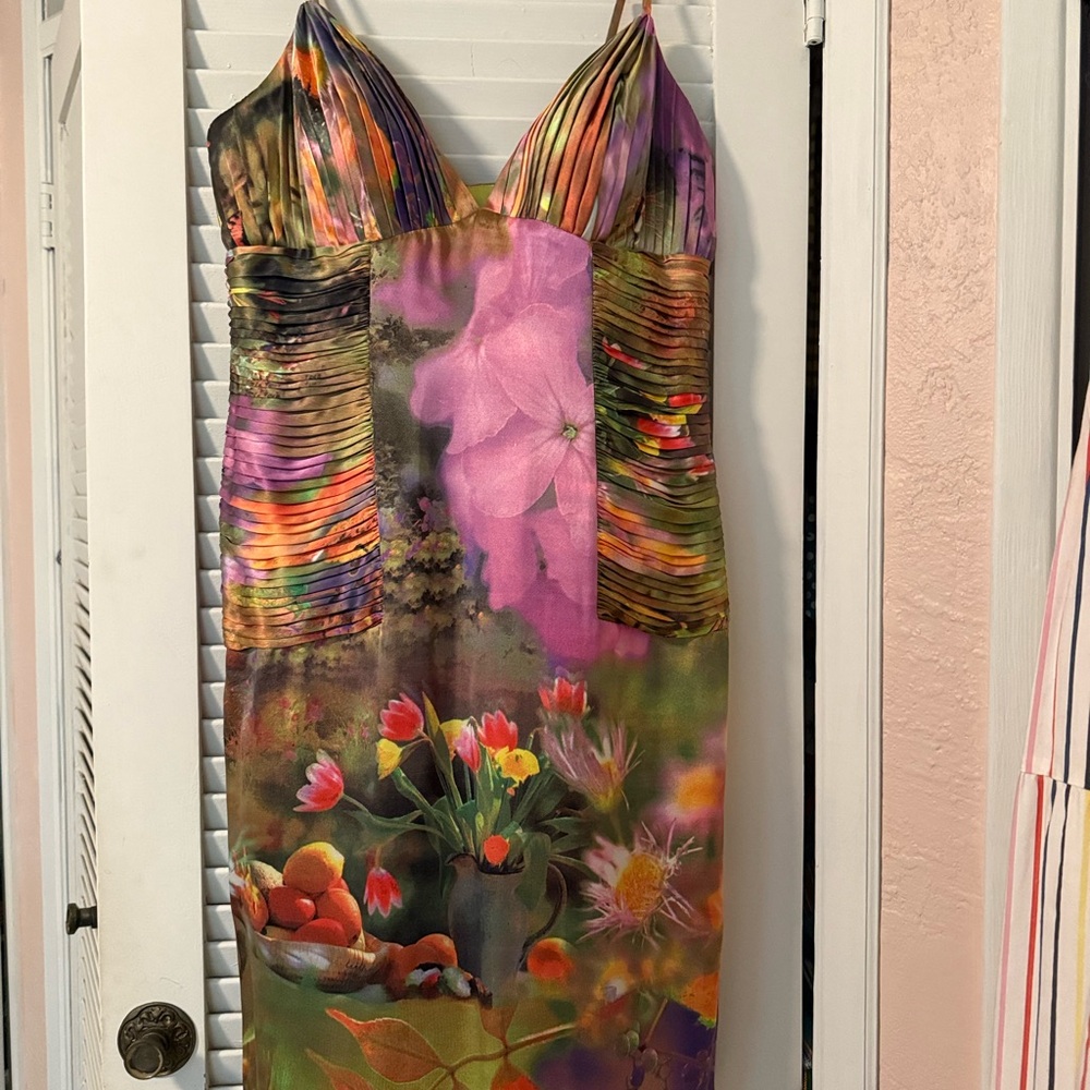 Sue Wong silk Floral Multicolor Dress